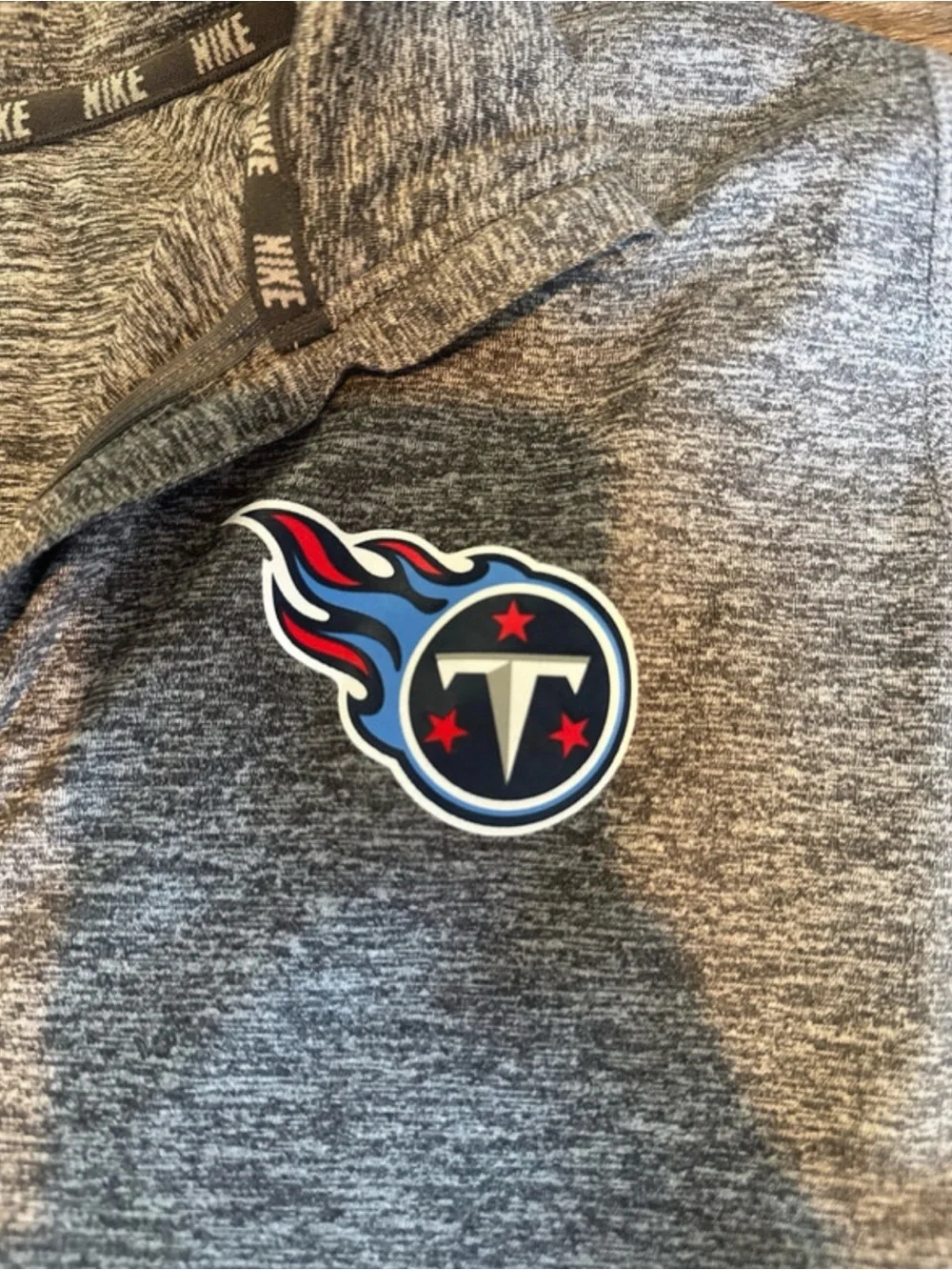 Nike Women's Gray Heather Quarter-Zip Pullover with Tennessee Patch